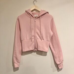 Reflex Pink Cropped Hoodie